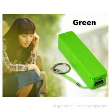 Portable 2600mAh Power Bank 18650 External Backup Battery Charger/Green